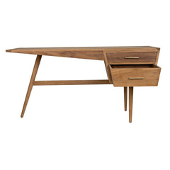 Noir Jetson Desk, Teak-Noir Furniture-Blue Hand Home