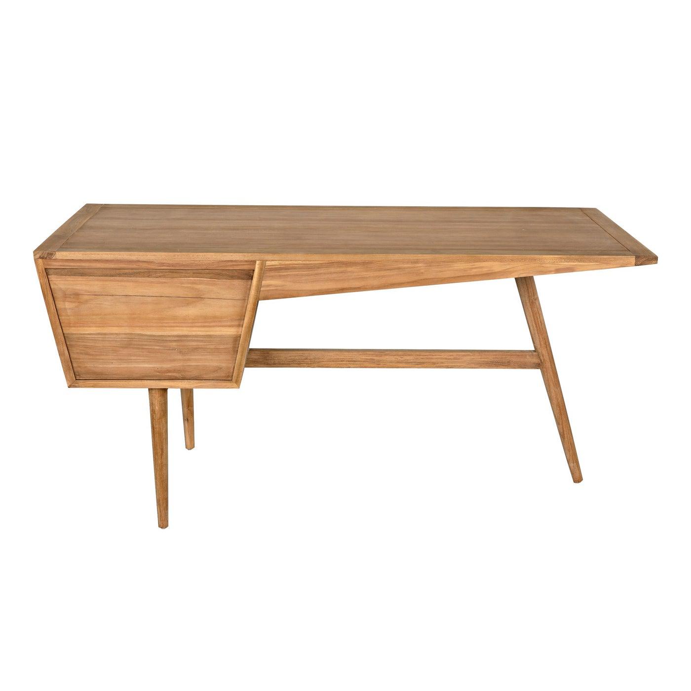 Noir Jetson Desk, Teak-Noir Furniture-Blue Hand Home