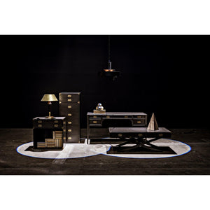 Noir Africa Desk, Pale-Noir Furniture-Blue Hand Home