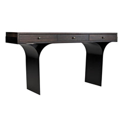 Noir Truss Desk, Ebony Walnut with Steel Legs-Noir Furniture-Blue Hand Home