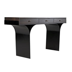 Noir Truss Desk, Ebony Walnut with Steel Legs-Noir Furniture-Blue Hand Home