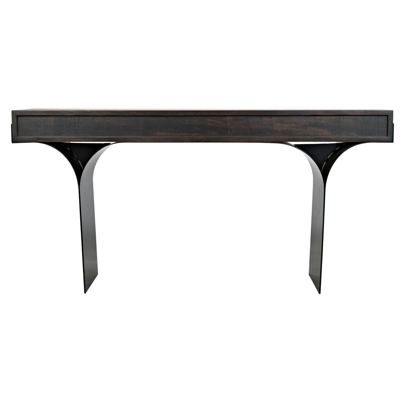 Noir Truss Desk, Ebony Walnut with Steel Legs-Noir Furniture-Blue Hand Home