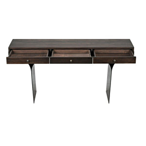 Truss Desk, Ebony Walnut with Steel Legs-Noir Furniture-Blue Hand Home