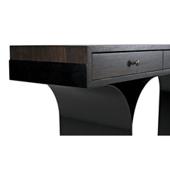 Noir Truss Desk, Ebony Walnut with Steel Legs-Noir Furniture-Blue Hand Home