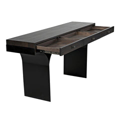 Noir Truss Desk, Ebony Walnut with Steel Legs-Noir Furniture-Blue Hand Home