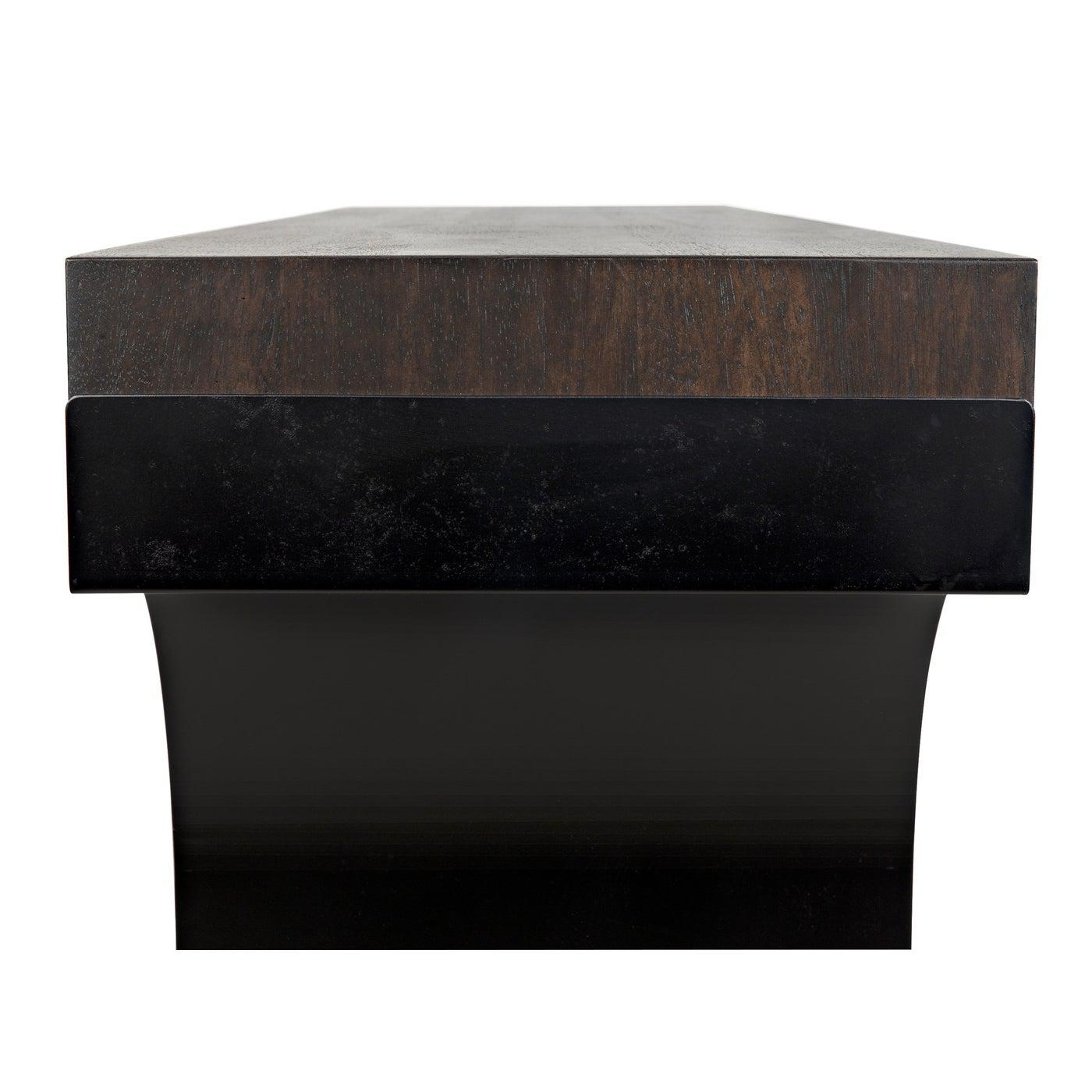 Noir Truss Desk, Ebony Walnut with Steel Legs-Noir Furniture-Blue Hand Home