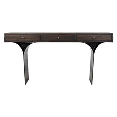 Noir Truss Desk, Ebony Walnut with Steel Legs-Noir Furniture-Blue Hand Home