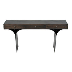 Noir Truss Desk, Ebony Walnut with Steel Legs-Noir Furniture-Blue Hand Home