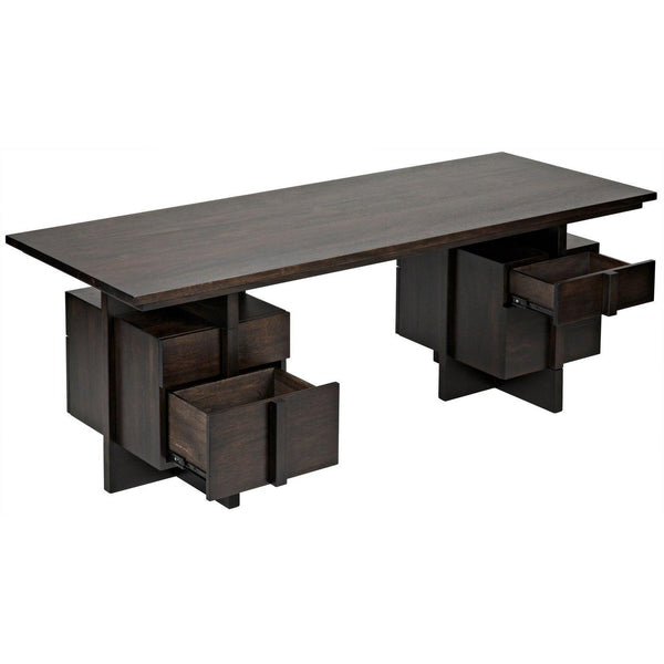 Noir Bridge Desk, Ebony Walnut-Noir Furniture-Blue Hand Home