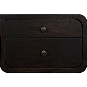 Noir Voltes Desk, Ebony Walnut with Black Steel-Noir Furniture-Blue Hand Home