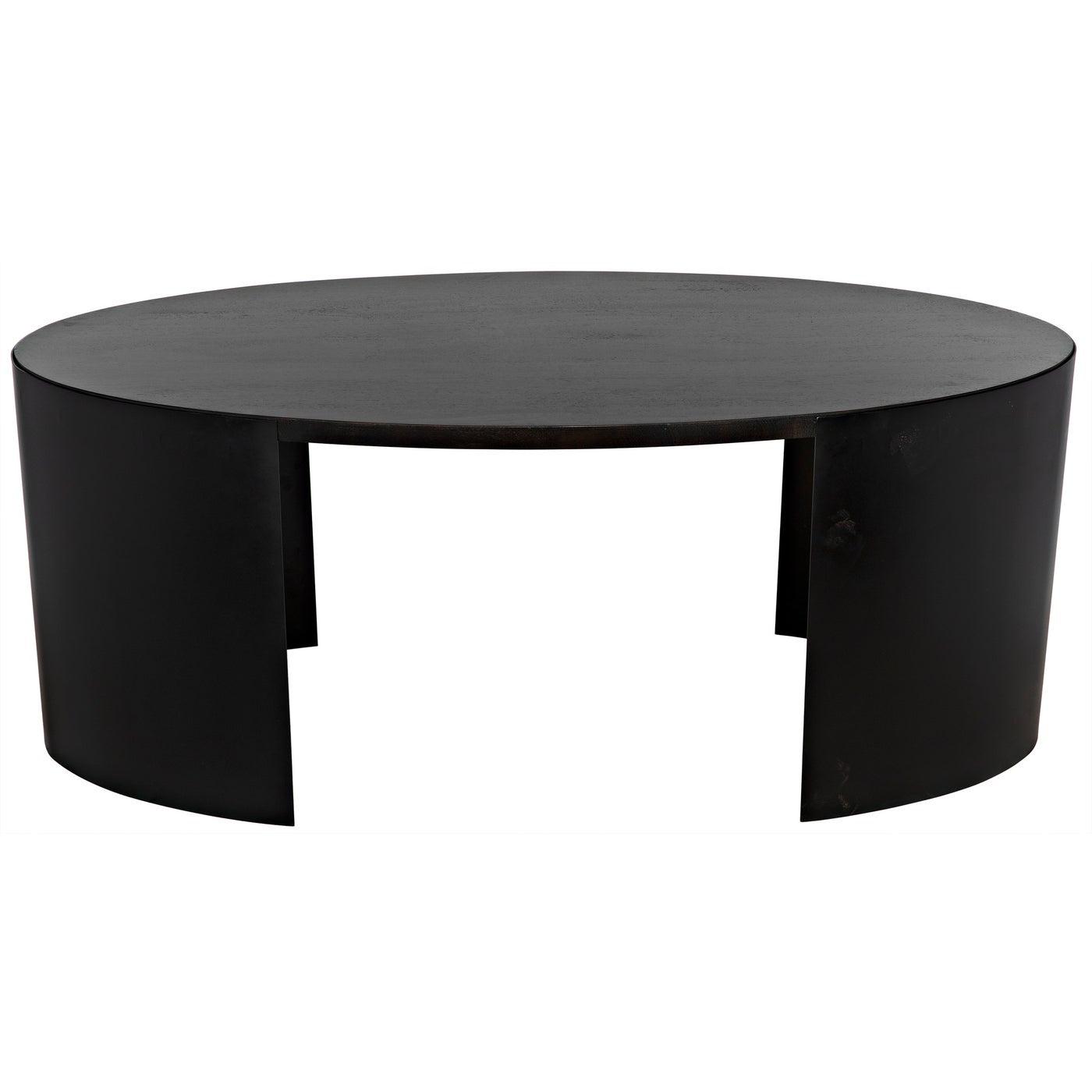 Noir Marigold Desk, Ebony Walnut with Black Steel-Noir Furniture-Blue Hand Home