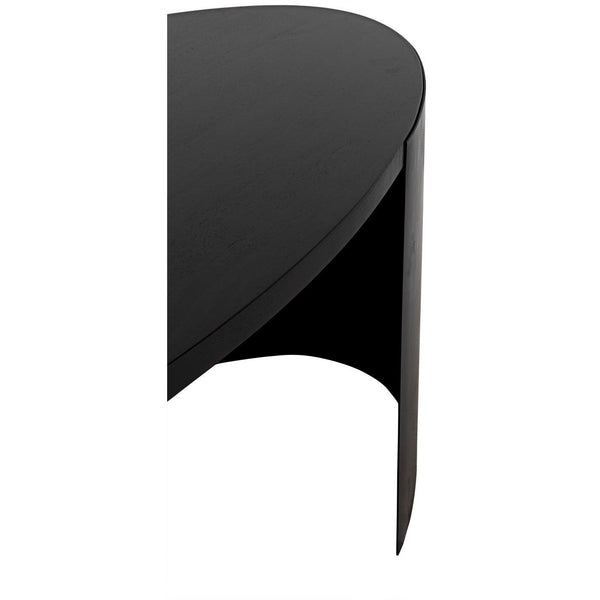 Noir Marigold Desk, Ebony Walnut with Black Steel-Noir Furniture-Blue Hand Home