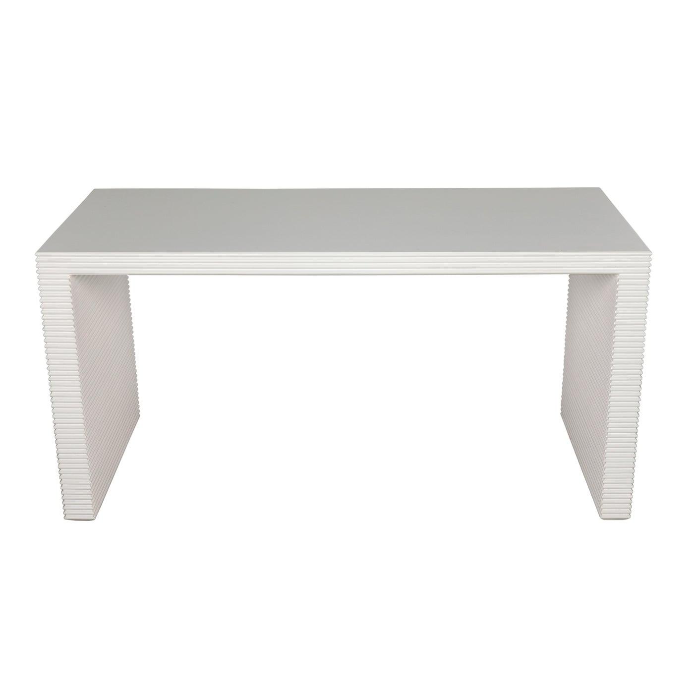 Noir Manhattan Desk, Solid White-Noir Furniture-Blue Hand Home