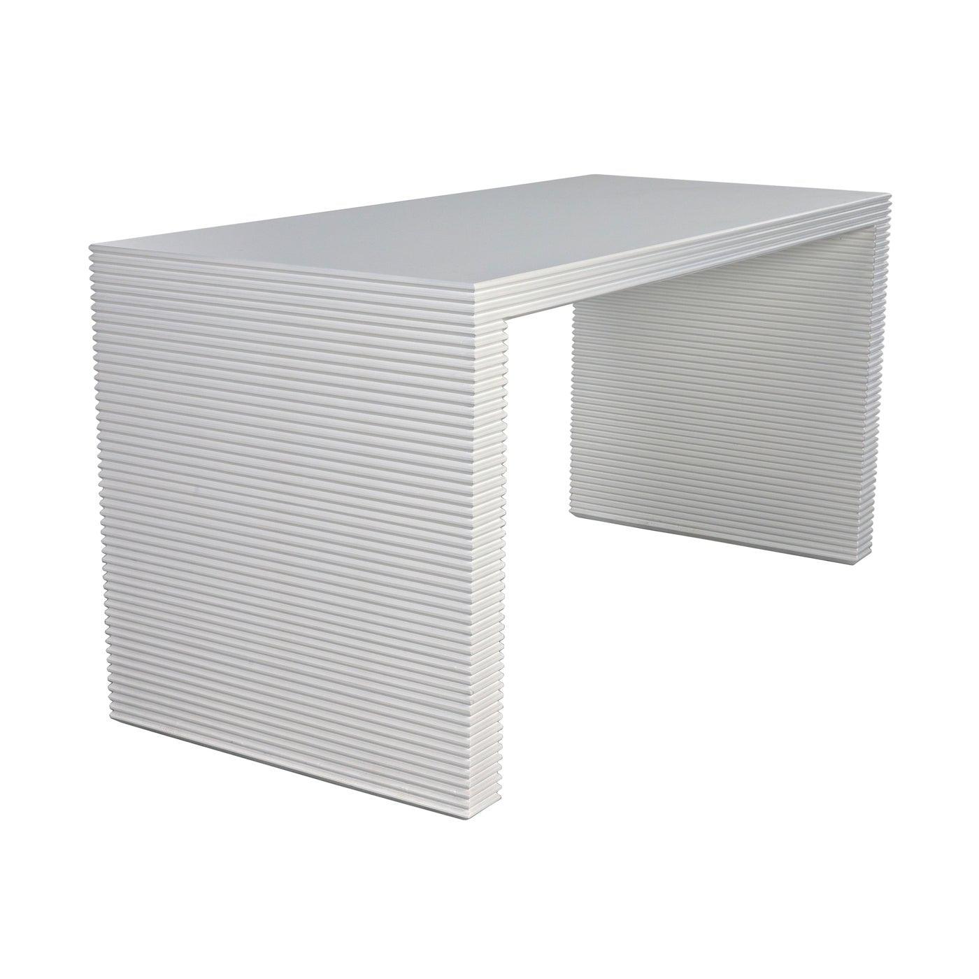 Noir Manhattan Desk, Solid White-Noir Furniture-Blue Hand Home