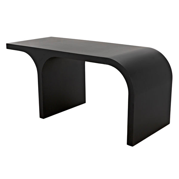 Noir Maximus Desk, Black Metal-Noir Furniture-Blue Hand Home