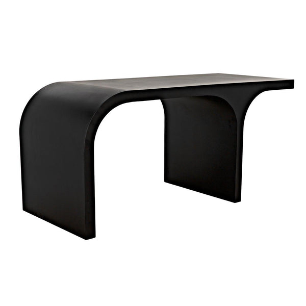 Noir Maximus Desk, Black Metal-Noir Furniture-Blue Hand Home