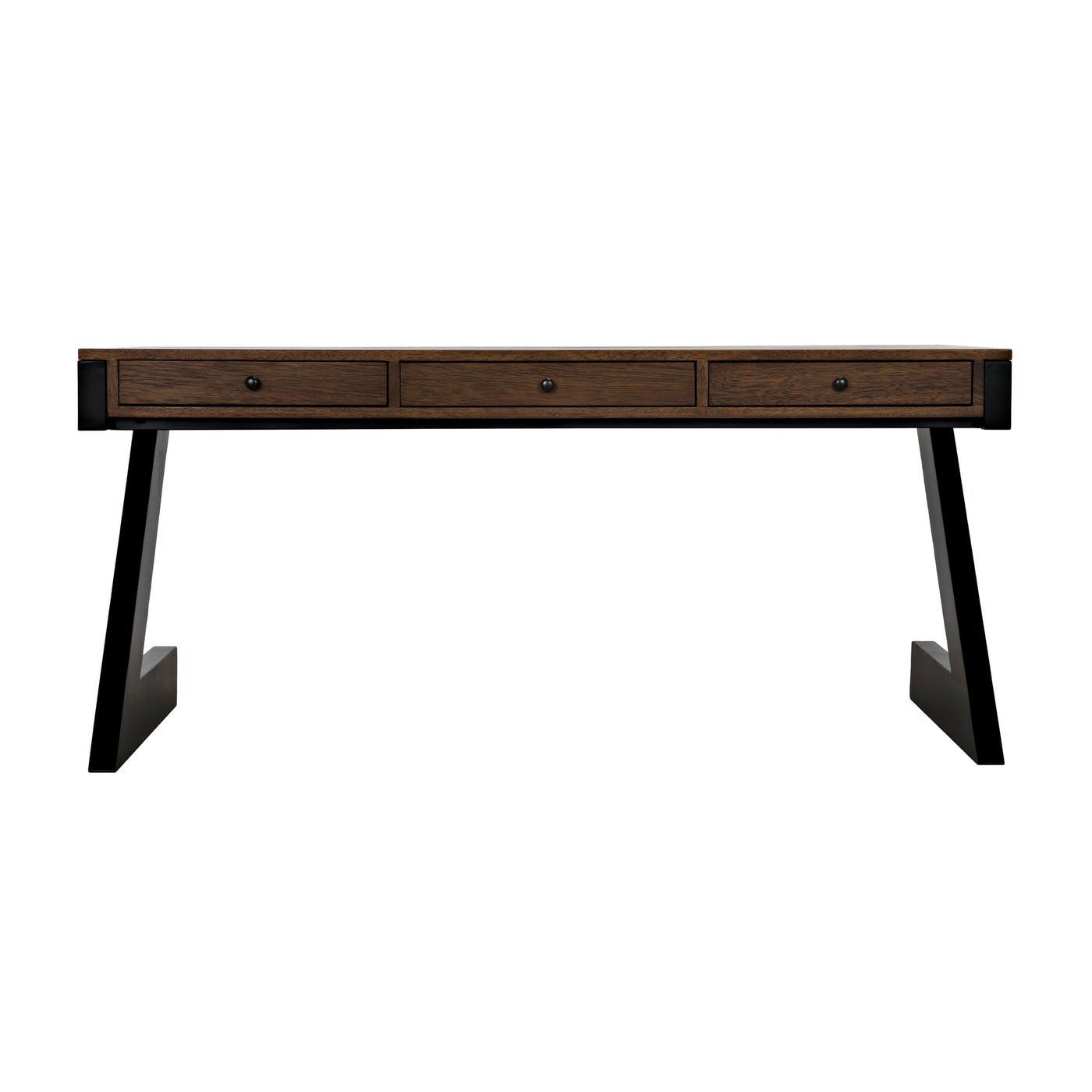 Z Desk, Metal with Dark Walnut
