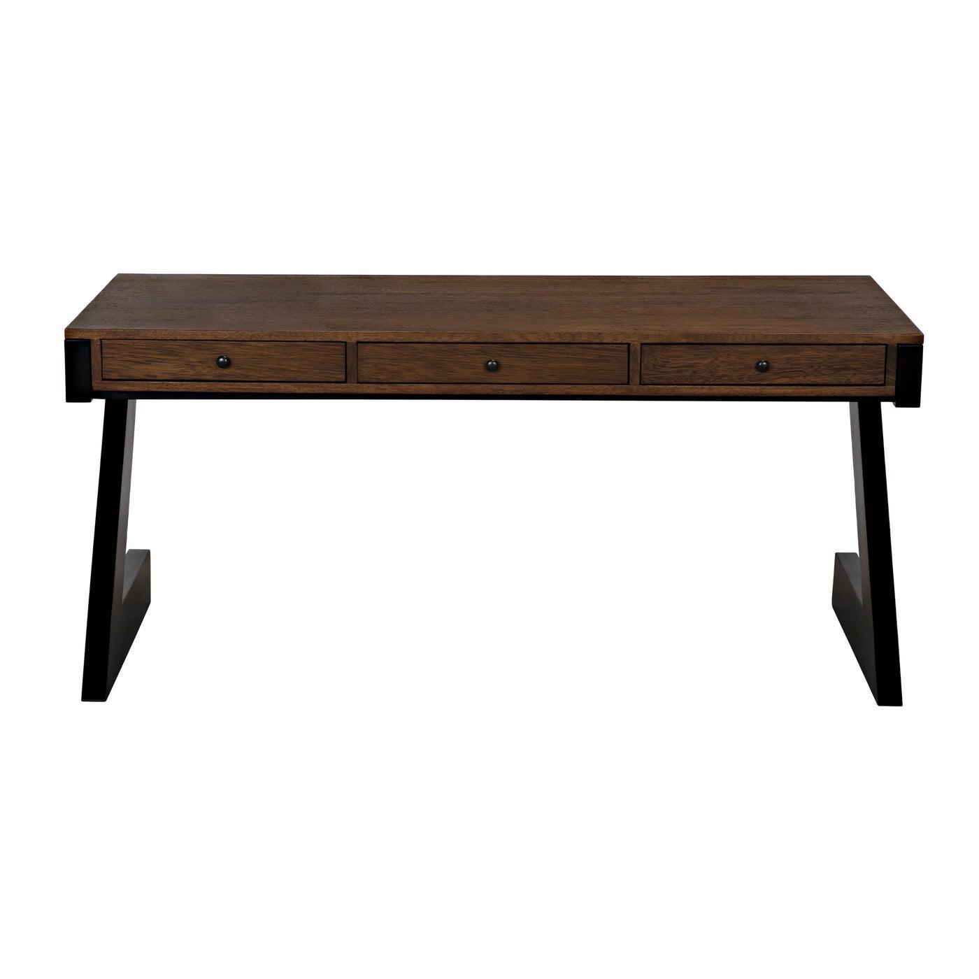 Z Desk, Metal with Dark Walnut