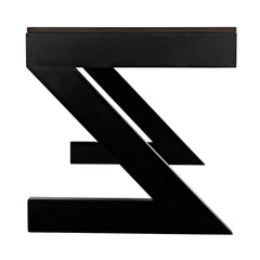Z Desk, Metal with Dark Walnut