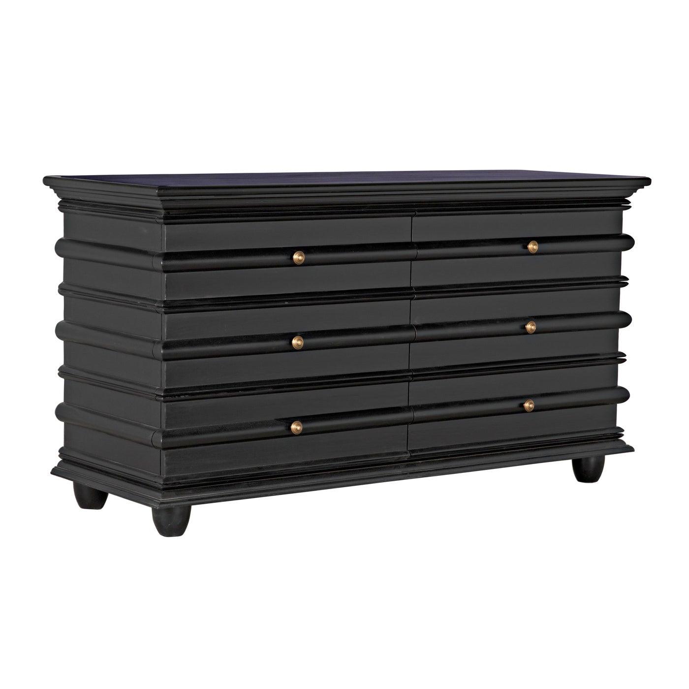 Ascona Chest, Hand Rubbed Black-Noir Furniture-Blue Hand Home