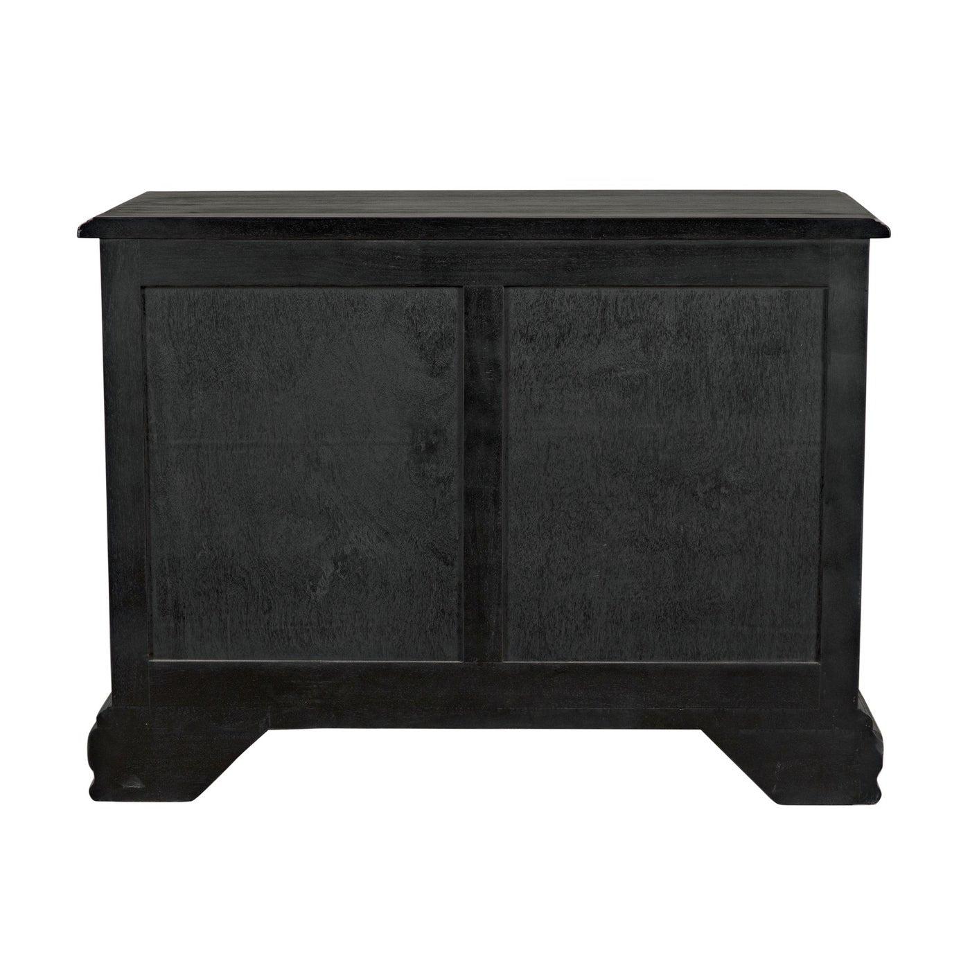 Noir Sofie Dresser, Hand Rubbed Black-Noir Furniture-Blue Hand Home