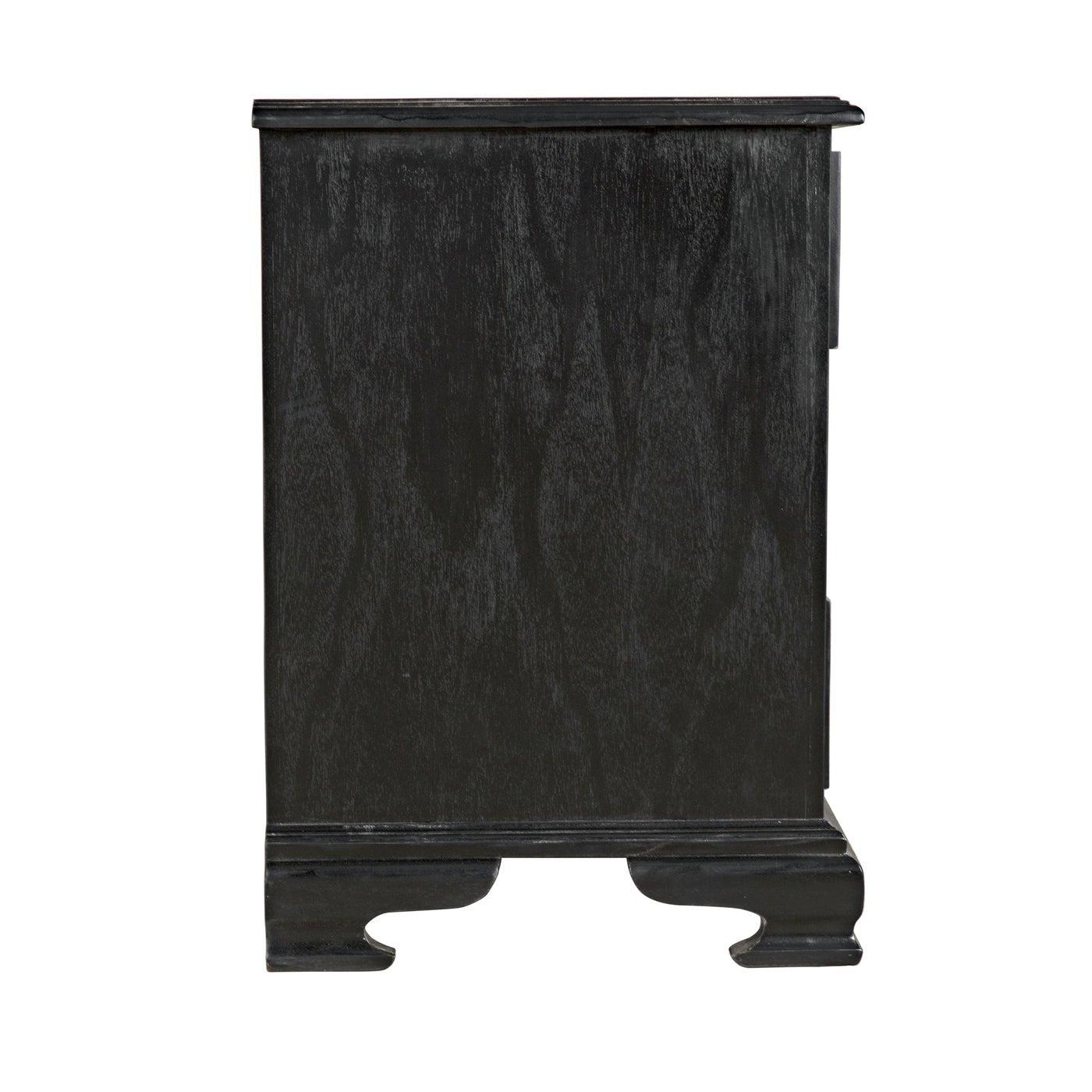 Noir Sofie Dresser, Hand Rubbed Black-Noir Furniture-Blue Hand Home