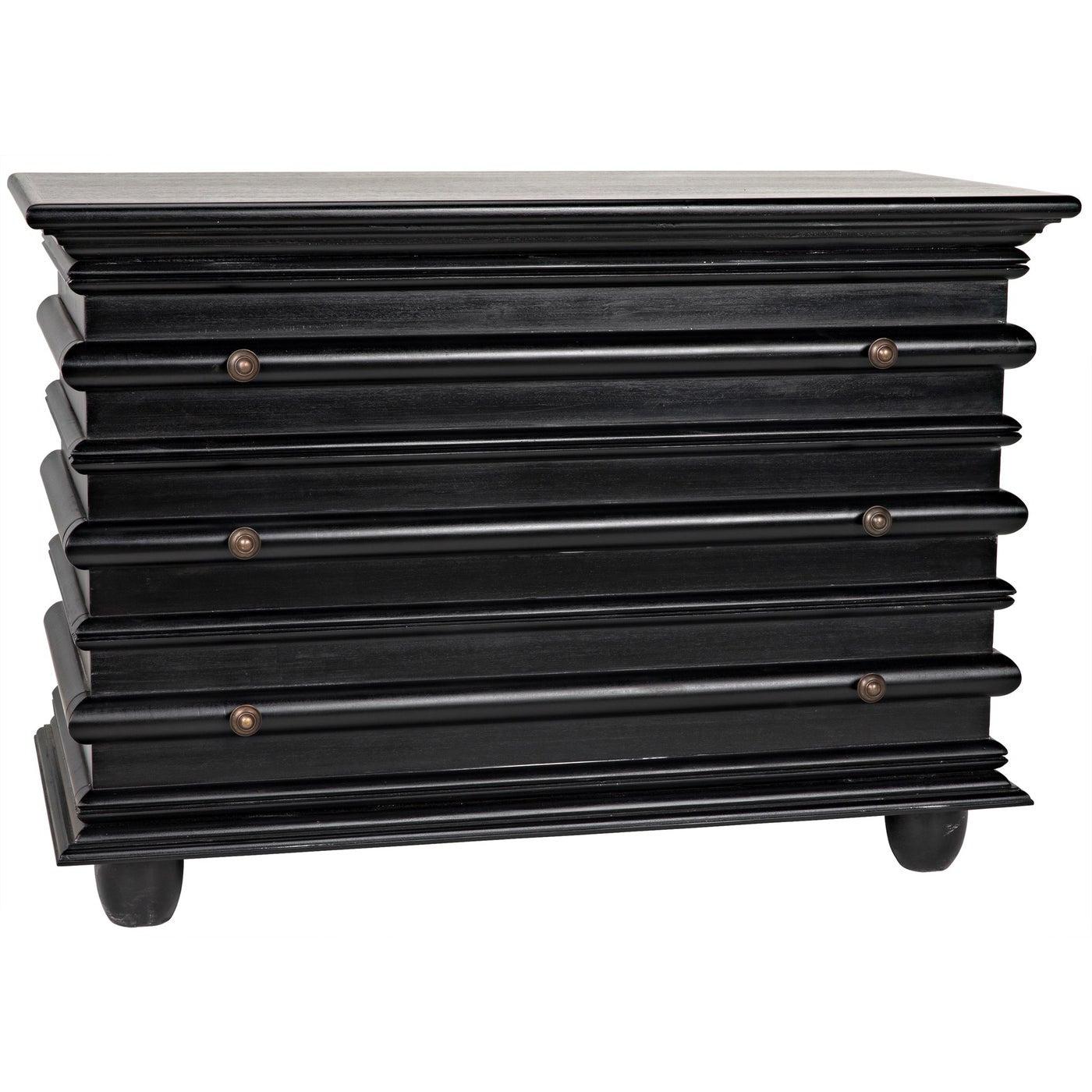 Ascona Small Chest, Hand Rubbed Black