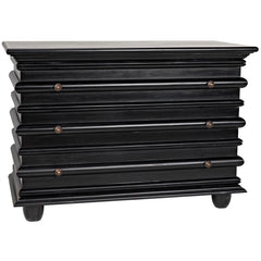 Ascona Small Chest, Hand Rubbed Black