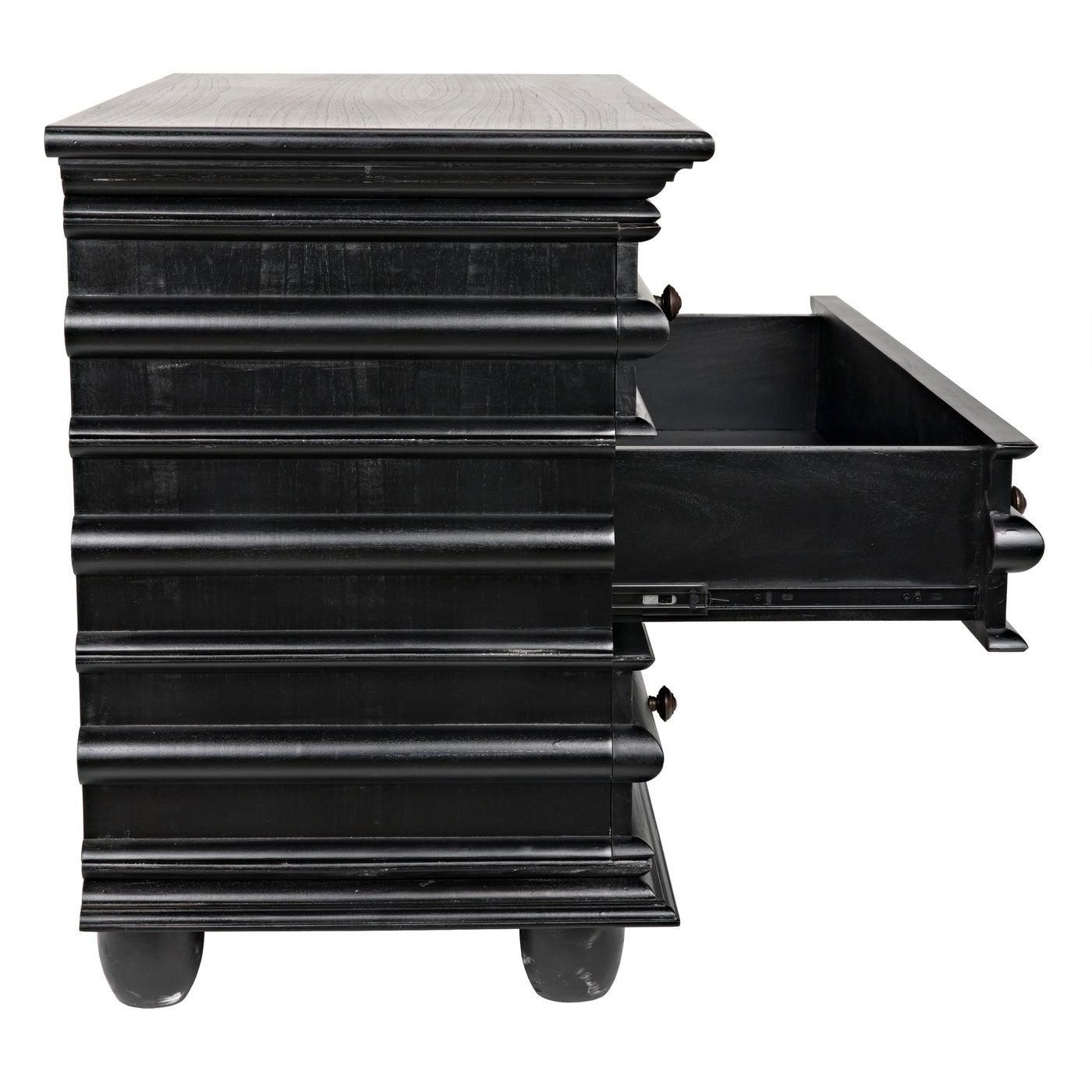 Ascona Small Chest, Hand Rubbed Black