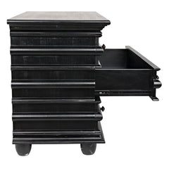 Ascona Small Chest, Hand Rubbed Black