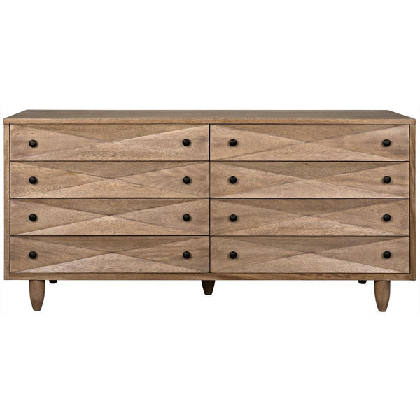 Noir Furniture Diamond Double Chest, Washed Walnut-Noir Furniture-Blue Hand Home