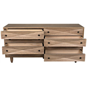 Noir Furniture Diamond Double Chest, Washed Walnut-Noir Furniture-Blue Hand Home