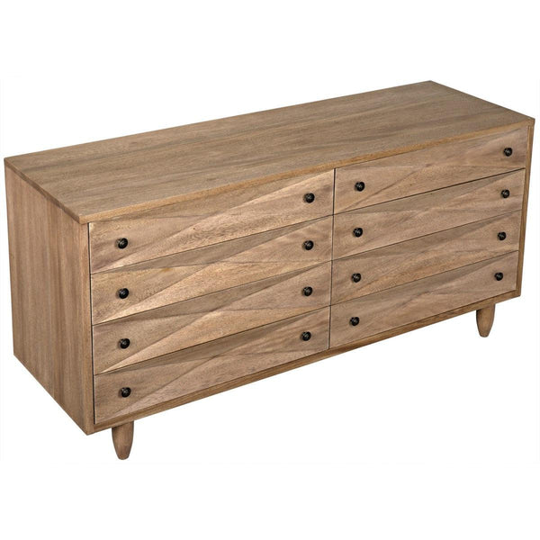 Noir Furniture Diamond Double Chest, Washed Walnut-Noir Furniture-Blue Hand Home