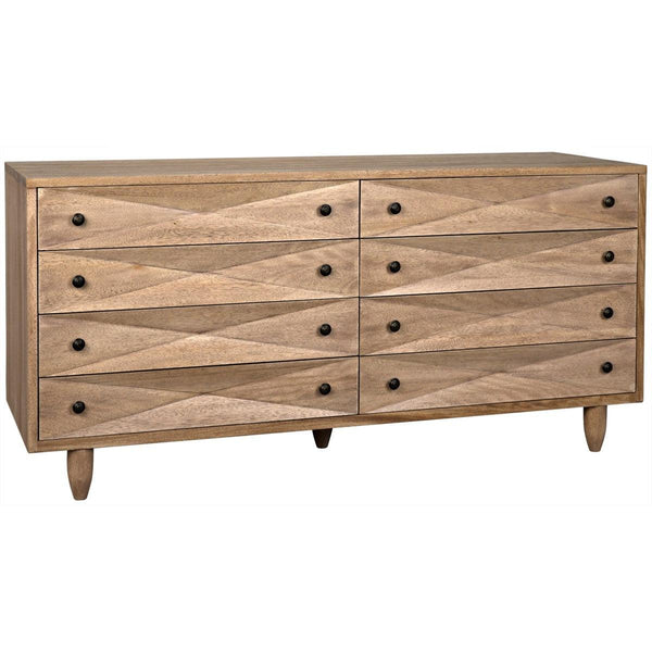 Noir Furniture Diamond Double Chest, Washed Walnut-Noir Furniture-Blue Hand Home