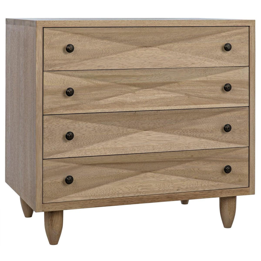Noir Furniture Diamond Chest, Washed Walnut-Noir Furniture-Blue Hand Home