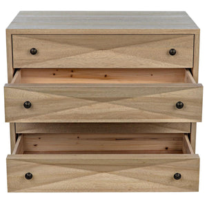 Noir Furniture Diamond Chest, Washed Walnut-Noir Furniture-Blue Hand Home