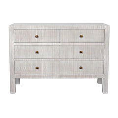 Conrad 6 Drawer Dresser, White Wash