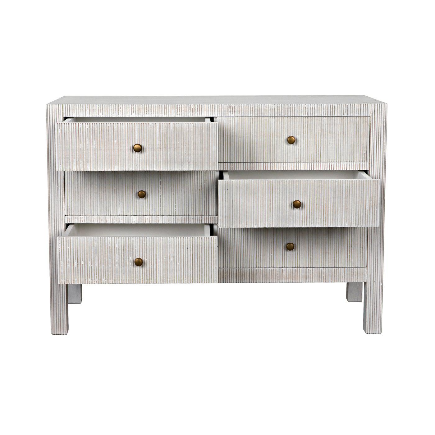 Conrad 6 Drawer Dresser, White Wash
