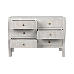 Conrad 6 Drawer Dresser, White Wash
