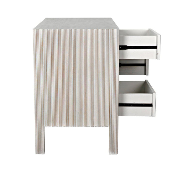 Conrad 6 Drawer Dresser, White Wash-Noir Furniture-Blue Hand Home