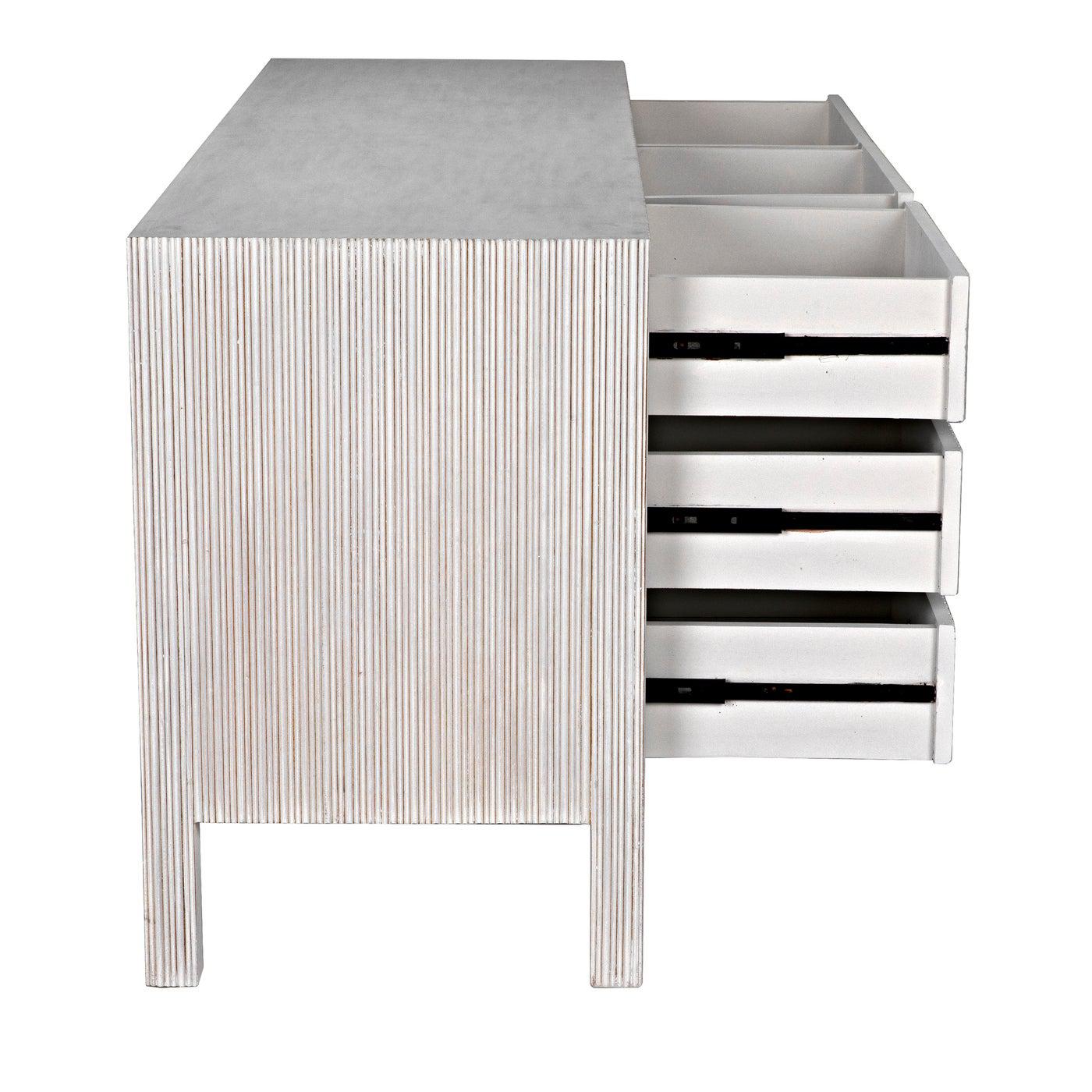 Conrad 9 Drawer Dresser, White Wash