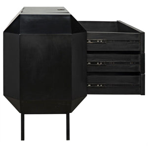 Noir Furniture Rhiana Dresser, Hand Rubbed Black-Noir Furniture-Blue Hand Home