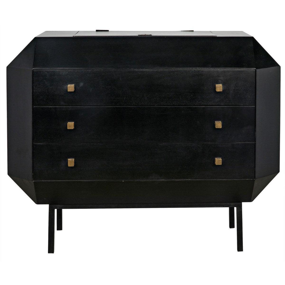 Noir Furniture Rhiana Dresser, Hand Rubbed Black-Noir Furniture-Blue Hand Home