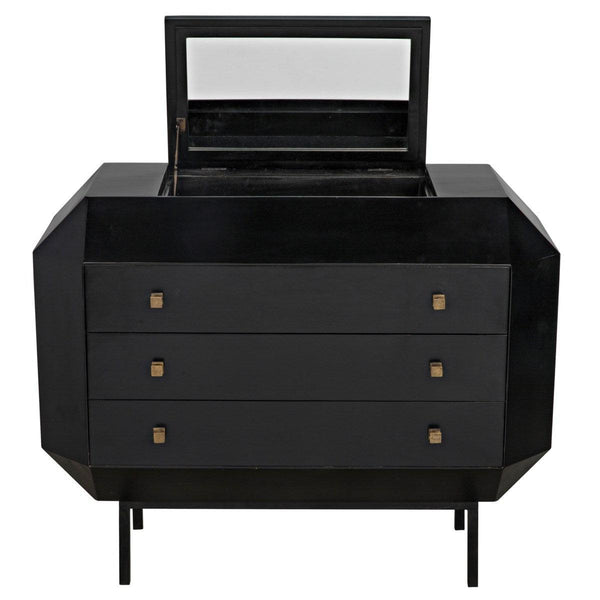 Noir Furniture Rhiana Dresser, Hand Rubbed Black-Noir Furniture-Blue Hand Home