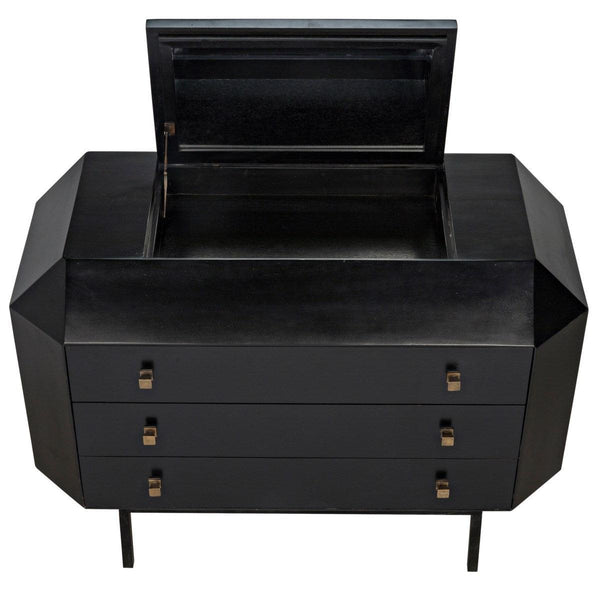 Noir Furniture Rhiana Dresser, Hand Rubbed Black-Noir Furniture-Blue Hand Home