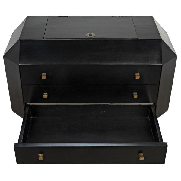 Noir Furniture Rhiana Dresser, Hand Rubbed Black-Noir Furniture-Blue Hand Home