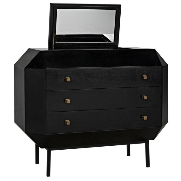 Noir Furniture Rhiana Dresser, Hand Rubbed Black-Noir Furniture-Blue Hand Home