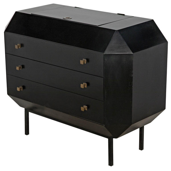 Noir Furniture Rhiana Dresser, Hand Rubbed Black-Noir Furniture-Blue Hand Home