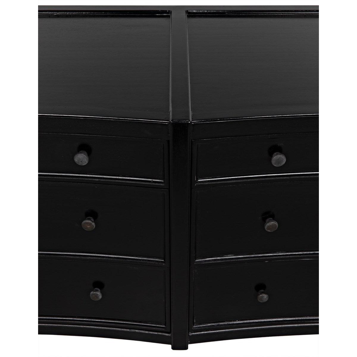 Noir Hampton 6 Drawer Dresser-Noir Furniture-Blue Hand Home