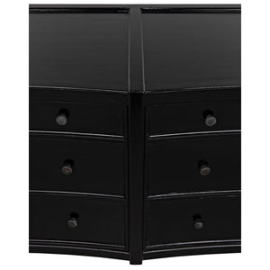 Noir Hampton 6 Drawer Dresser-Noir Furniture-Blue Hand Home